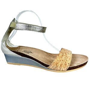NAOT Footwear Pixie Wedge Sandal with Cork Footbed and Arch Support Footbed Adju